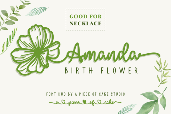 Amanda Birth Flower Duo: Vintage Charm Meets Modern Design