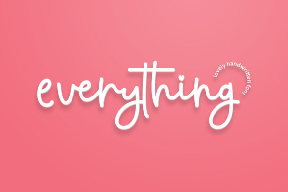 Everything Script: A Modern Handwritten Font for Authentic Design