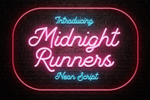 Midnight Runners: A Neon Script Font for Bold Branding
