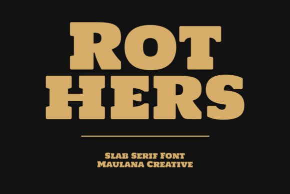 Rothers: A Modern Slab Serif for Bold Branding