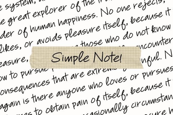 Simple Note: A Handwriting Font That Feels Like Your Own