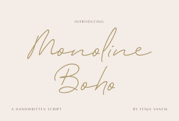 The Font That Balances Flow and Form: Introducing Monoline Boho