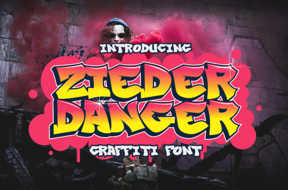 Unleash Urban Energy with the Zieder Danger Basic Graffiti Typeface